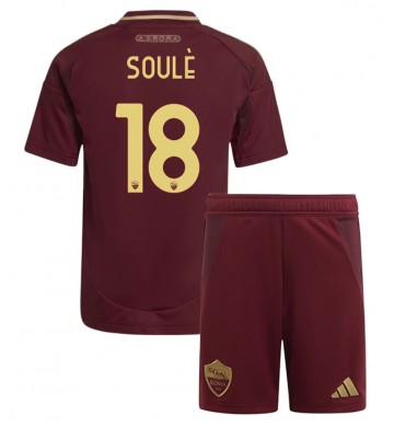 AS Roma Matias Soule #18 Hemmakläder Barn 2024-25 Kortärmad (+ Korta byxor)